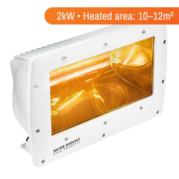 Helios Radient Cruise Infrared Heater, front angle on